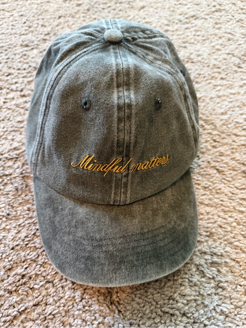 'Mindful matters' Embroidered Baseball Cap